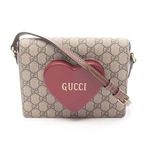 GUCCI Authentic Brown Leather Shoulder Bag